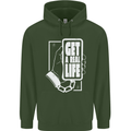 Get a Real Life Antisocial Phone Addict Mens 80% Cotton Hoodie Forest Green