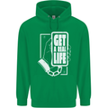 Get a Real Life Antisocial Phone Addict Mens 80% Cotton Hoodie Irish Green