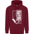Get a Real Life Antisocial Phone Addict Mens 80% Cotton Hoodie Maroon