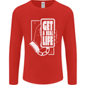 Get a Real Life Antisocial Phone Addict Mens Long Sleeve T-Shirt Red