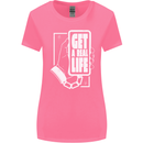 Get a Real Life Antisocial Phone Addict Womens Wider Cut T-Shirt Azalea