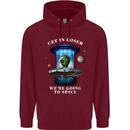 Get in Loser Funny Alien UFO Childrens Kids Hoodie Maroon