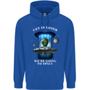 Get in Loser Funny Alien UFO Childrens Kids Hoodie Royal Blue