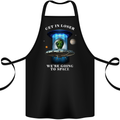 Get in Loser Funny Alien UFO Cotton Apron 100% Organic Black