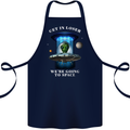Get in Loser Funny Alien UFO Cotton Apron 100% Organic Navy Blue