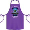 Get in Loser Funny Alien UFO Cotton Apron 100% Organic Purple