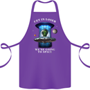 Get in Loser Funny Alien UFO Cotton Apron 100% Organic Purple