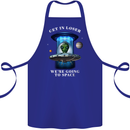 Get in Loser Funny Alien UFO Cotton Apron 100% Organic Royal Blue
