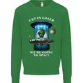 Get in Loser Funny Alien UFO Kids Sweatshirt Jumper Irish Green