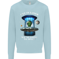 Get in Loser Funny Alien UFO Kids Sweatshirt Jumper Light Blue