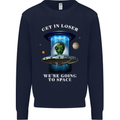 Get in Loser Funny Alien UFO Kids Sweatshirt Jumper Navy Blue