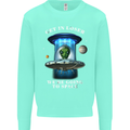 Get in Loser Funny Alien UFO Kids Sweatshirt Jumper Peppermint