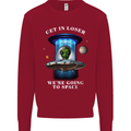 Get in Loser Funny Alien UFO Kids Sweatshirt Jumper Red