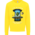 Get in Loser Funny Alien UFO Kids Sweatshirt Jumper Yellow