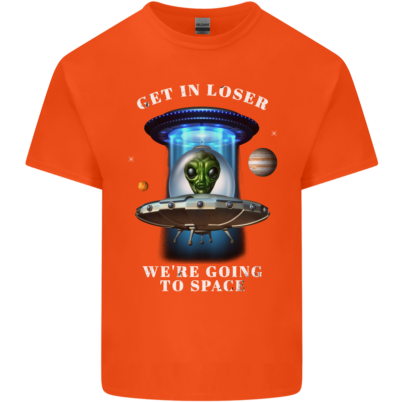 Get in Loser Funny Alien UFO Kids T-Shirt Childrens Orange