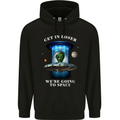 Get in Loser Funny Alien UFO Mens 80% Cotton Hoodie Black