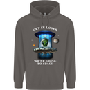 Get in Loser Funny Alien UFO Mens 80% Cotton Hoodie Charcoal