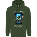 Get in Loser Funny Alien UFO Mens 80% Cotton Hoodie Forest Green