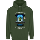 Get in Loser Funny Alien UFO Mens 80% Cotton Hoodie Forest Green
