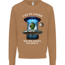 Get in Loser Funny Alien UFO Mens Sweatshirt Jumper Caramel Latte