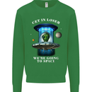 Get in Loser Funny Alien UFO Mens Sweatshirt Jumper Irish Green