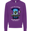 Get in Loser Funny Alien UFO Mens Sweatshirt Jumper Purple