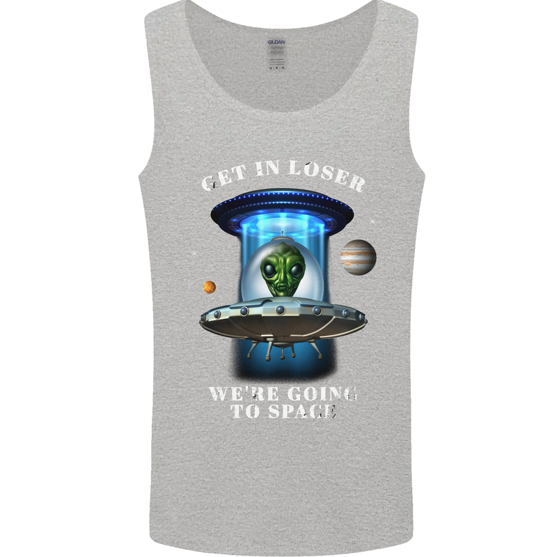 Get in Loser Funny Alien UFO Mens Vest Tank Top Sports Grey