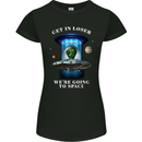Get in Loser Funny Alien UFO Womens Petite Cut T-Shirt Black