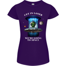 Get in Loser Funny Alien UFO Womens Petite Cut T-Shirt Purple