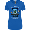Get in Loser Funny Alien UFO Womens Wider Cut T-Shirt Royal Blue