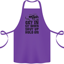 Get in Sit Down 4X4 Off Roading Road Funny Cotton Apron 100% Organic Purple