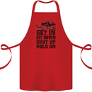 Get in Sit Down 4X4 Off Roading Road Funny Cotton Apron 100% Organic Red