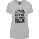 Get in Sit Down 4X4 Off Roading Road Funny Womens Wider Cut T-Shirt Sports Grey