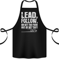 Get out of My Way Funny Biker Motorcycle Cotton Apron 100% Organic Black