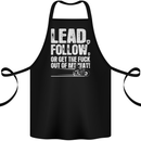 Get out of My Way Funny Biker Motorcycle Cotton Apron 100% Organic Black