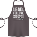 Get out of My Way Funny Biker Motorcycle Cotton Apron 100% Organic Dark Grey