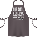 Get out of My Way Funny Biker Motorcycle Cotton Apron 100% Organic Dark Grey