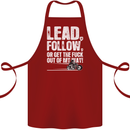 Get out of My Way Funny Biker Motorcycle Cotton Apron 100% Organic Maroon