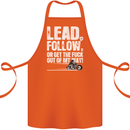 Get out of My Way Funny Biker Motorcycle Cotton Apron 100% Organic Orange