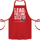 Get out of My Way Funny Biker Motorcycle Cotton Apron 100% Organic Red