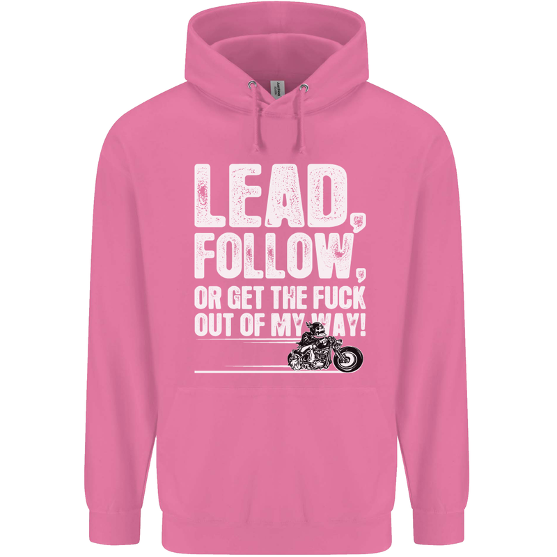 Get out of My Way Funny Biker Motorcycle Mens 80% Cotton Hoodie Azelea