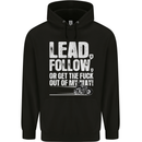Get out of My Way Funny Biker Motorcycle Mens 80% Cotton Hoodie Black