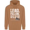 Get out of My Way Funny Biker Motorcycle Mens 80% Cotton Hoodie Caramel Latte