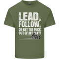 Get out of My Way Funny Biker Motorcycle Mens Cotton T-Shirt Tee Top Military Green