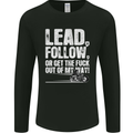 Get out of My Way Funny Biker Motorcycle Mens Long Sleeve T-Shirt Black