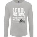 Get out of My Way Funny Biker Motorcycle Mens Long Sleeve T-Shirt Sports Grey