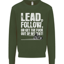 Get out of My Way Funny Biker Motorcycle Mens Sweatshirt Jumper Forest Green