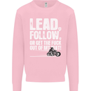 Get out of My Way Funny Biker Motorcycle Mens Sweatshirt Jumper Light Pink