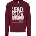 Get out of My Way Funny Biker Motorcycle Mens Sweatshirt Jumper Maroon