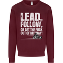Get out of My Way Funny Biker Motorcycle Mens Sweatshirt Jumper Maroon